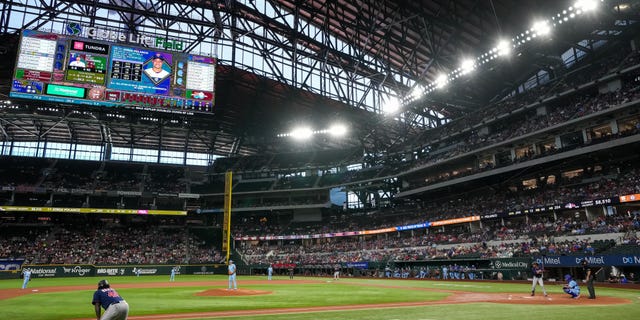 A view of Globe Life Field in Arlington, Texas, during a game between the Minnesota Twins and Texas Rangers July 10, 2022.