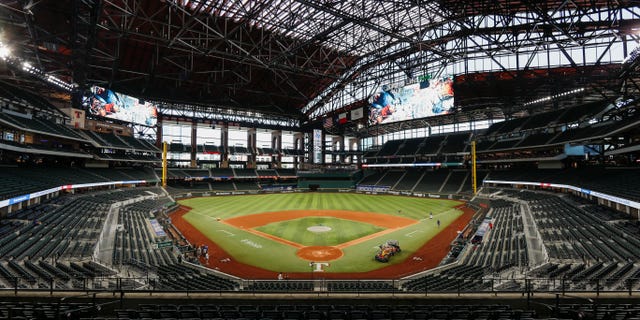 A view of Globe Life Field before a game between the New York Yankees and Texas Rangers Oct. 5, 2022, in Arlington, Texas.