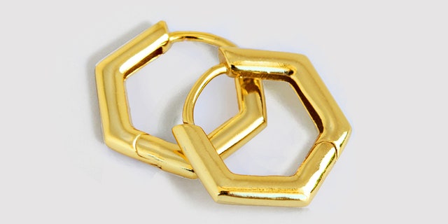 A pair of gold earrings are a staple and these hexagon huggies are the perfect set.
