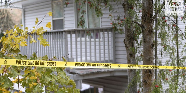 A general view of the house at 1122 King Road in Moscow, Idaho, on Nov. 21, 2022, where four University of Idaho students were stabbed to death.