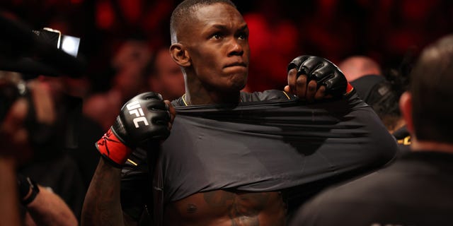 Israel Adesanya prepares to enter the octagon prior to his middleweight fight against Alex Pereira at UFC 281 at Madison Square Garden Nov. 12, 2022, in New York City.