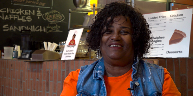 Cheryl Johnson, owner of Aunt Cheryl's Cafe, credits John Fetterman for providing the opportunity to start her business.