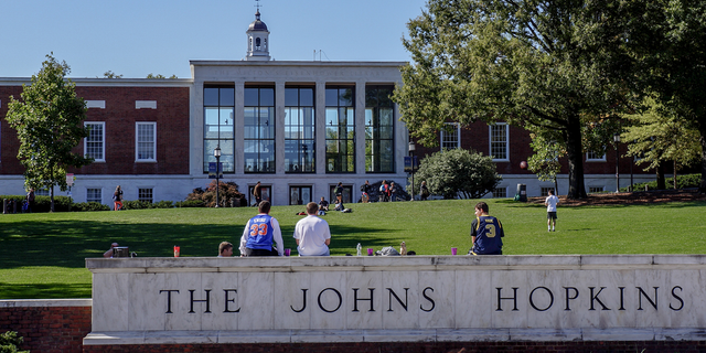 Johns Hopkins campus and sign
