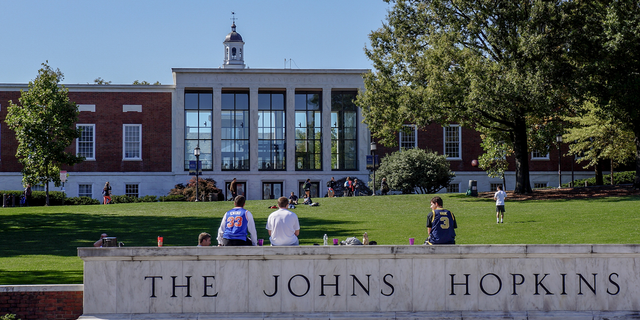 Johns Hopkins campus and sign