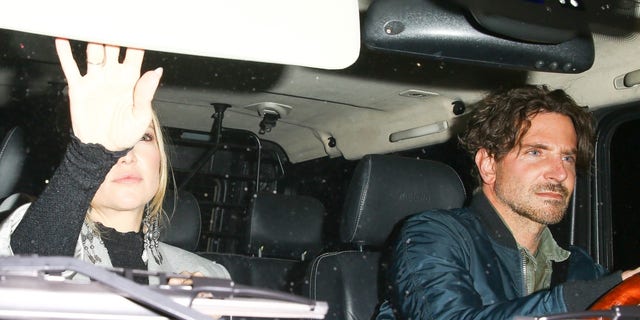 Bradley Cooper drove himself and actress Kate Hudson to the Beverly Hills gathering.