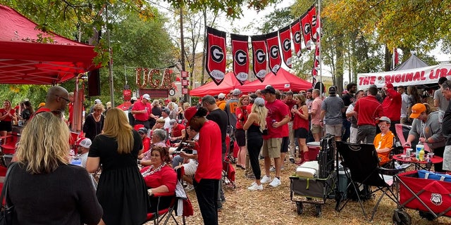 Around 175 people visited the Libation Station, a tailgate that started at University of Georgia in the 1980s.