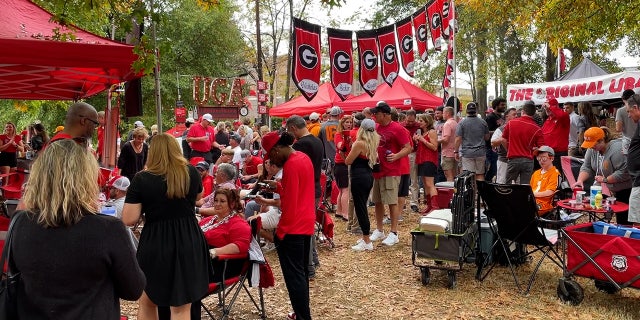 Around 175 people visited the Libation Station, a tailgate that started at University of Georgia in the 1980s.