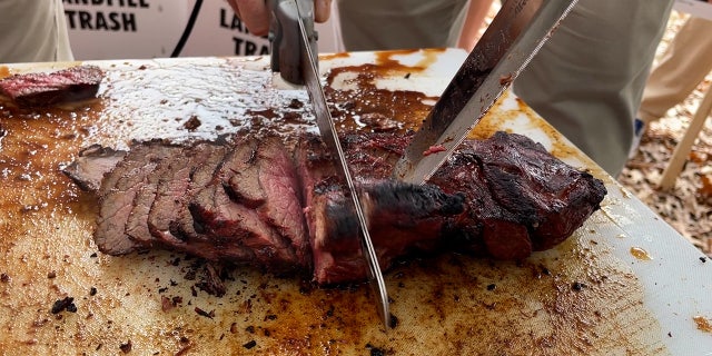 The main course at the Libation Station was 120 pounds of London Broil.