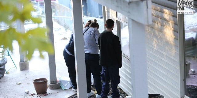 State police forensics look for clues in Moscow, Idaho on Monday, November 21, 2022. Four University of Idaho students who were slain on November 13 in this house.