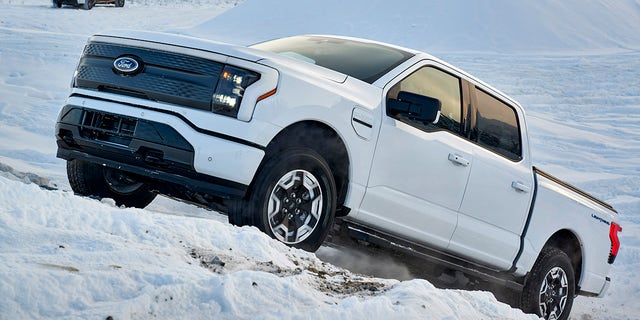 The Ford F-150 Lightning electric pickup can go 230 to 320 miles per charge, depending on the model.