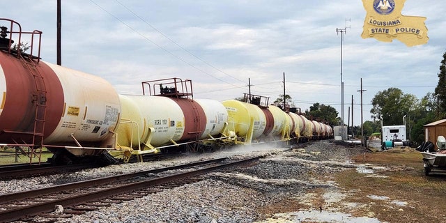 A train derailed in St. James Parish, Louisiana, on Wednesday, leaking hydrochloric acid and forcing the evacuation of over 100 residents.