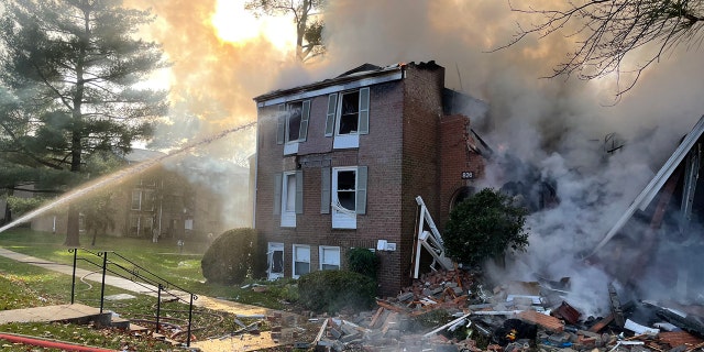 The apartment fire and explosion in Maryland on Nov. 16, 2022.