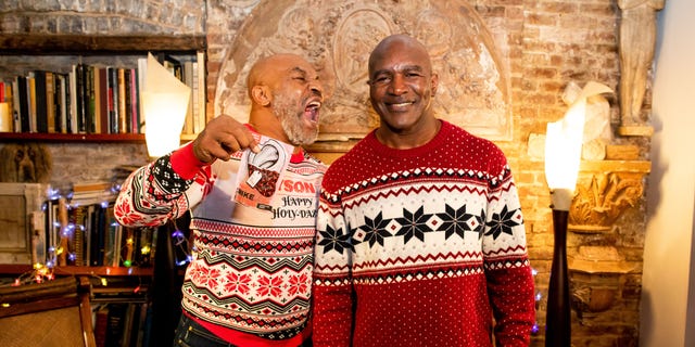 Former heavyweight champions Mike Tyson and Evander Holyfield promoting "Holy Ears," THC and Delta-8 THC infused edibles. 