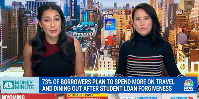 NBC News Now hosts discuss how student loan handout recipients plan on spending their money. 