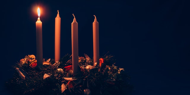 On the first Sunday of Advent, the first candle is lit — signifying hope as we await the arrival of Jesus and the prophecies he will fulfill. 