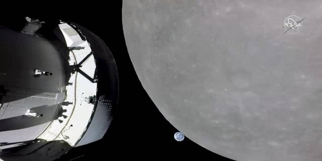 NASA's Orion space capsule took a picture of Earth after coming back from the dark side of the moon on Monday.