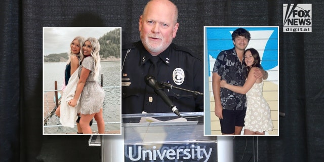 Moscow Police Department Chief James Fry speaks at a press conference a week after four students were murdered near the University of Idaho campus. 