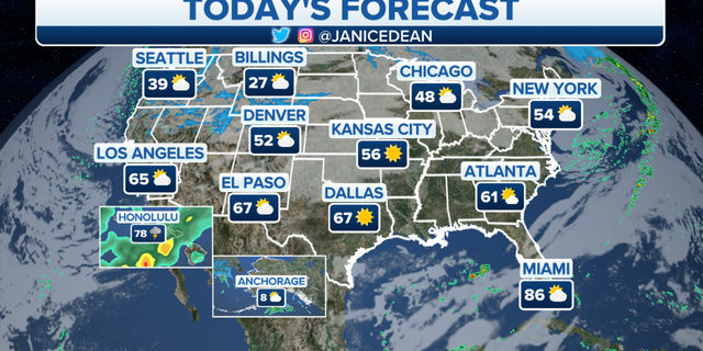 The national forecast for Monday, Nov. 28.