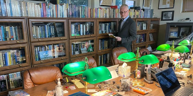 Seen in this photo is David Marler, a researcher who is leading the initiative to open a UFO file in the Albuquerque, New Mexico area.