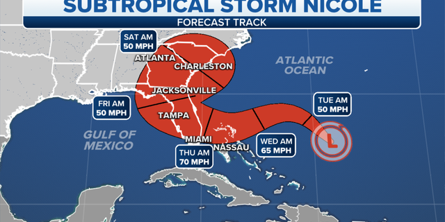 Subtropical Storm Nicole is pounding southeast Florida