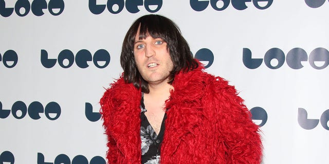 Noel Fielding attends the UK film premiere of "Set The Thames On Fire" - on April 21, 2016 in London, United Kingdom.  