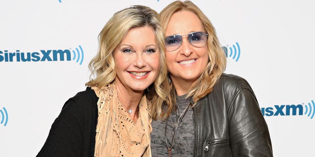 Singers Olivia Newton-John and Melissa Etheridge visit the SiriusXM Studio on Oct. 3, 2016, in New York City.