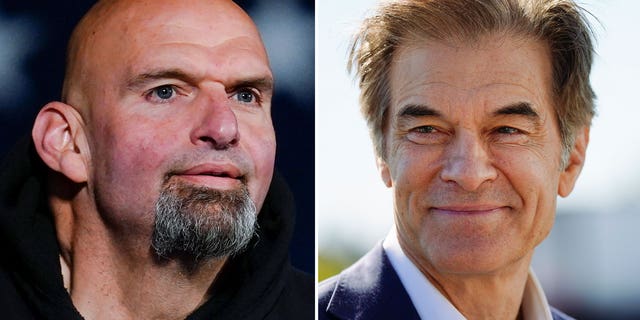 Democratic PA Lt. Gov John Fetterman (left) and Republican opponent Dr. Mehmet Oz, whose Senate race was among the most contested in the country.