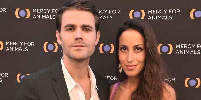 Paul Wesley and Ines De Ramon attend the Mercy For Animals 20th Anniversary Gala at The Shrine Auditorium Sept. 14, 2019, in Los Angeles.