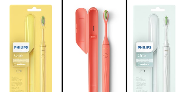 Keep those pearly whites shiny and bright with this sleek Philips One toothbrush by Sonicare.