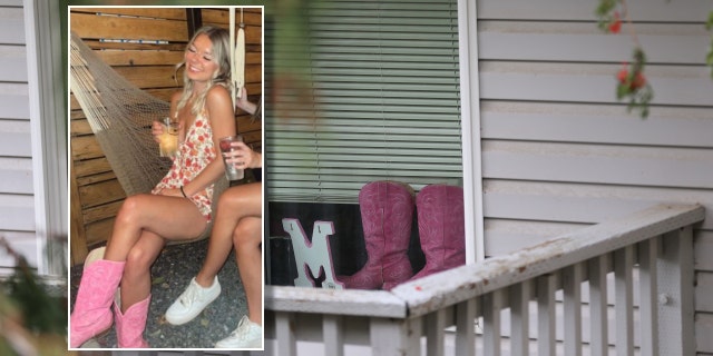 Madison Mogen had a pair of pink cowgirl boots that are still displayed in the window of her rental home near the University of Idaho campus.