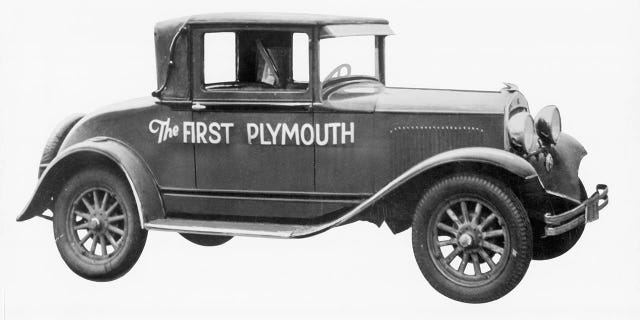 The 1928 Model 72 was Plymouth's first car.