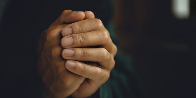 praying hands stock image