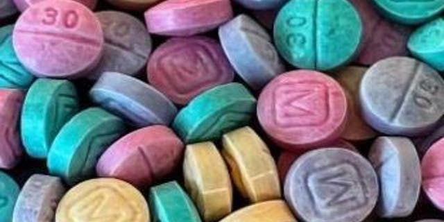 Rainbow fentanyl pills. The Drug Enforcement Administration's office in Houston said it seized more than 7 million fatal fentanyl doses in 2022. 