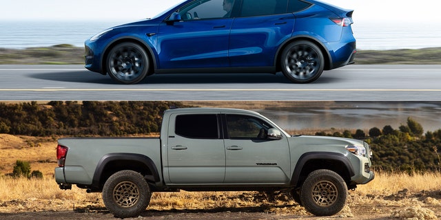 The Tesla Model Y and Toyota Tacoma are projected to have the highest residual value among premium electric vehicles and midsize trucks.