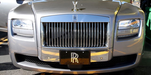 A 2010 Rolls-Royce Phantom is displayed during the grand opening of Jose Canseco's Showtime Car Wash in Las Vegas on Oct. 26, 2019.