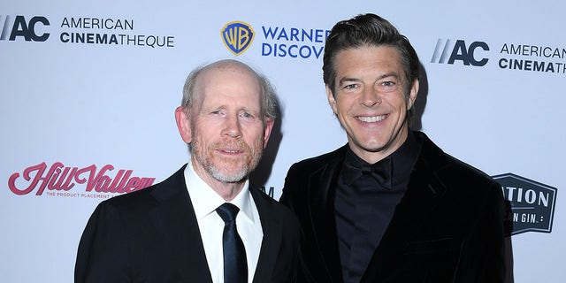 Ron Howard and honoree Jason Blum arrive at the 36th Annual American Cinematheque Award Ceremony Honoring Ryan Reynolds.