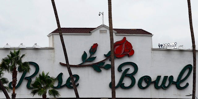 A general view of the Rose Bowl Stadium before a game between the Alabama State Hornets and the UCLA Bruins on September 10, 2022 in Pasadena, California. 