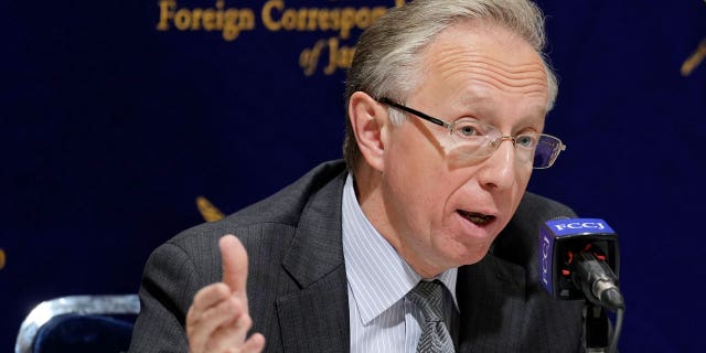 Russian Ambassador to Japan Mikhail Galuzin, pictured here at a press conference in Tokyo, Japan on Nov. 11, 2022, will be stepping down from his position as early as later this month.