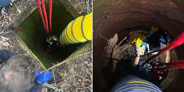 Officials said the well went 20 feet down into the ground.