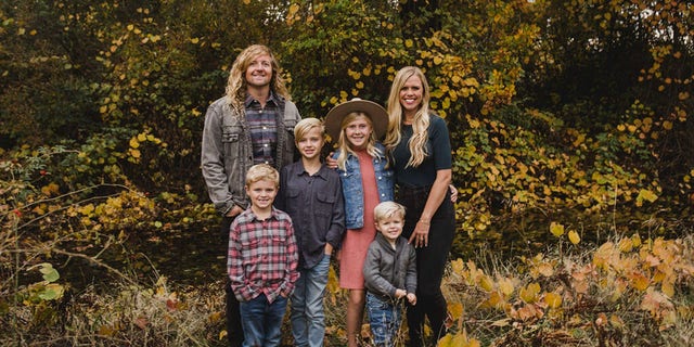Sean Feucht, pictured here with his wife and four children, is planning a 50-state tour over the next two years to pray at every state capitol. 