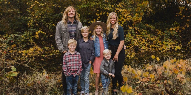 Sean Feucht, pictured here with his wife and four children, is planning a 50-state tour over the next two years to pray at every state capitol.