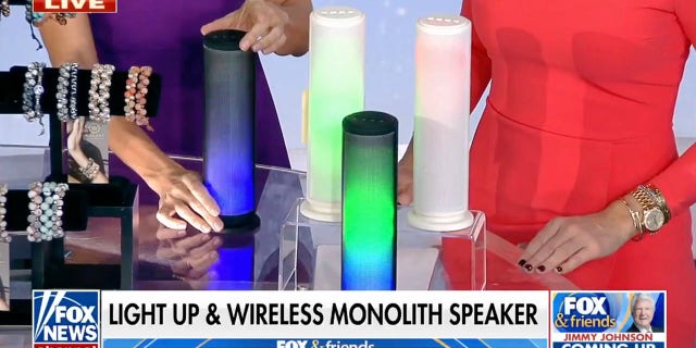 This Bluetooth speaker lights up to the beat of the music. 