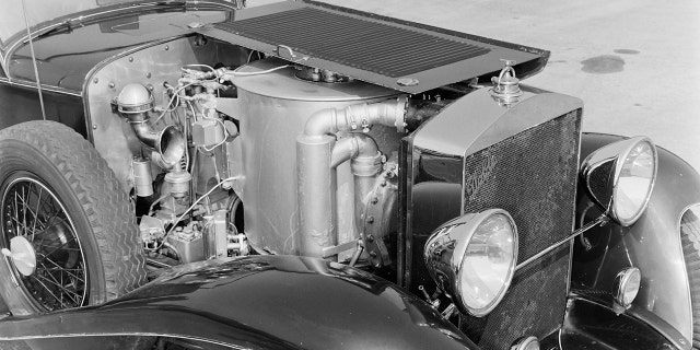 The Doble's boiler is located under the car's hood.