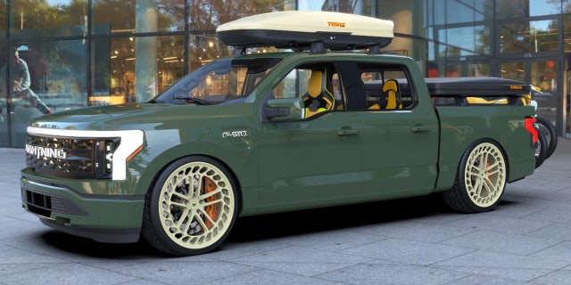 The Tjin Edition F-150 Lightning is outfitted as a camping machine.