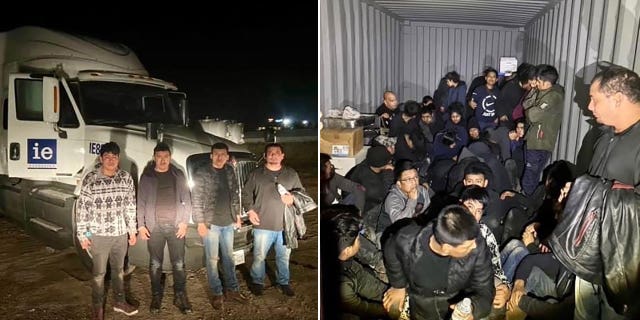 Texas DPS said about 50 illegal immigrants were found in a junkyard tractor trailer in Webb County and turned over to Border Patrol. Five adult males who initially exited the big rig were apprehended.