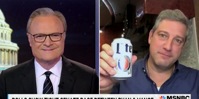 Democratic congressman Tim Ryan held an open can of Miller Lite during an MSNBC appearance before the midterm election.