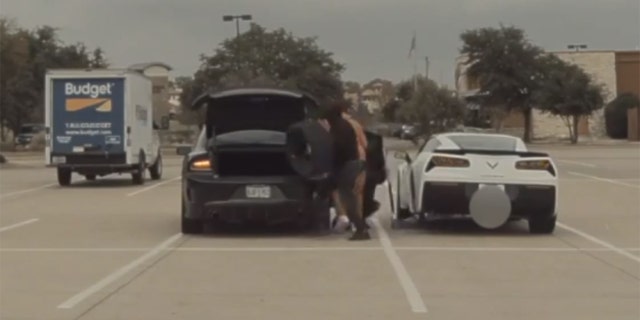 They removed the wheel and were gone in less than 60 seconds.