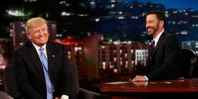 Then-candidate Donald Trump was a guest on Jimmy Kimmel's show in 2016. 