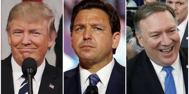 Former President Trump, Gov. Ron DeSantis and former Secretary of State Mike Pompeo