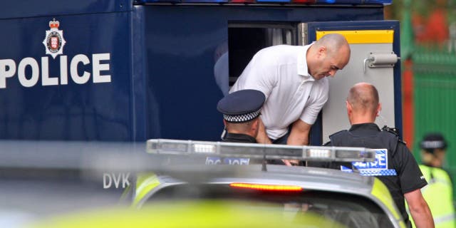 Curtis Warren, of Liverpool, arrives at The Royal Court in St Hellier, Jersey.